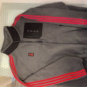 Adidas FC Bayern Munich Gray and Red Men's Jacket